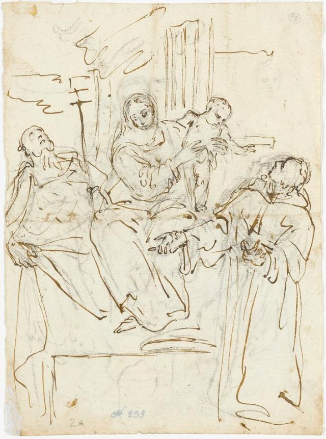 Sacra Conversazione; verso Sacra Conversazione Staatsgalerie