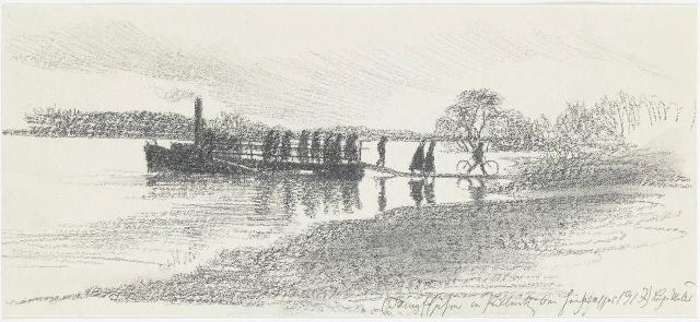 Fährbetrieb in Pillnitz bei Hochwasser Staatsgalerie