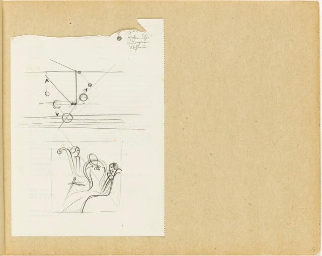 Folkwang-Skizzenbuch, Blatt 8: Skizze mit Sitzendengruppe ...