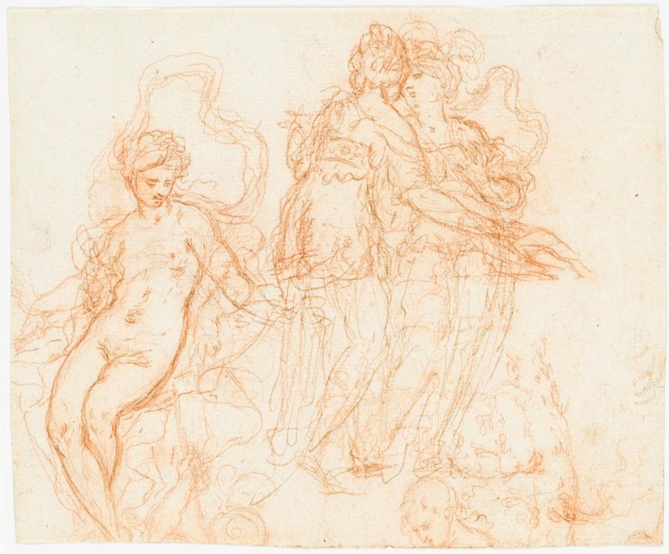 Venus und zwei weibliche Figuren; verso: Hl. Sebastian | Staatsgalerie