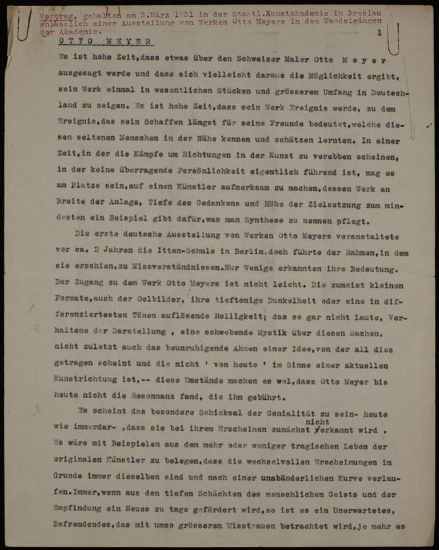 OTTO MEYER Staatsgalerie