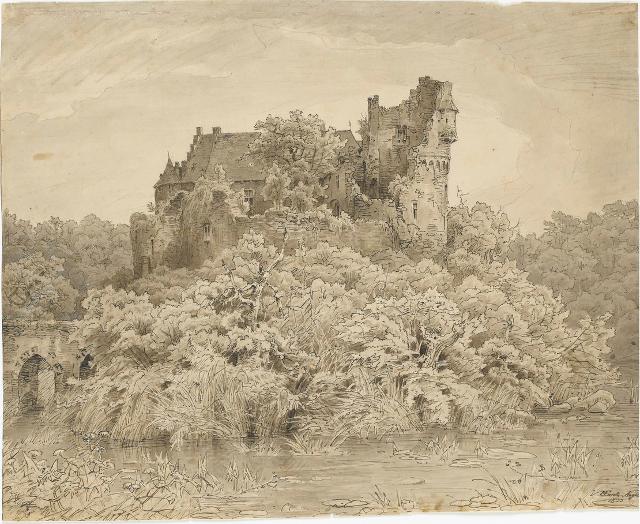 Verfallende Wasserburg Staatsgalerie