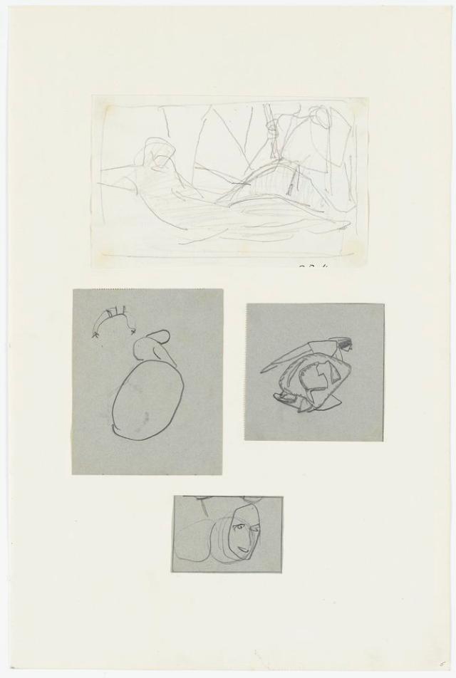 4 Zeichnungen (zu Vorträge über künstlerische Ausdrucksmittel