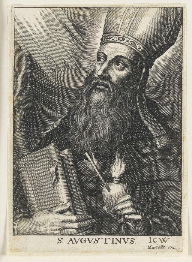 Heiliger Augustinus mit brennendem Herz Staatsgalerie